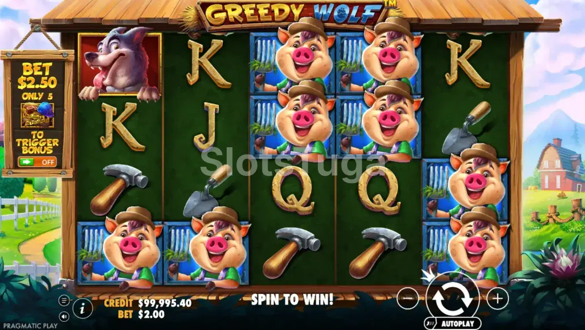 Modificadores de base do jogo Greedy Wolf em ação