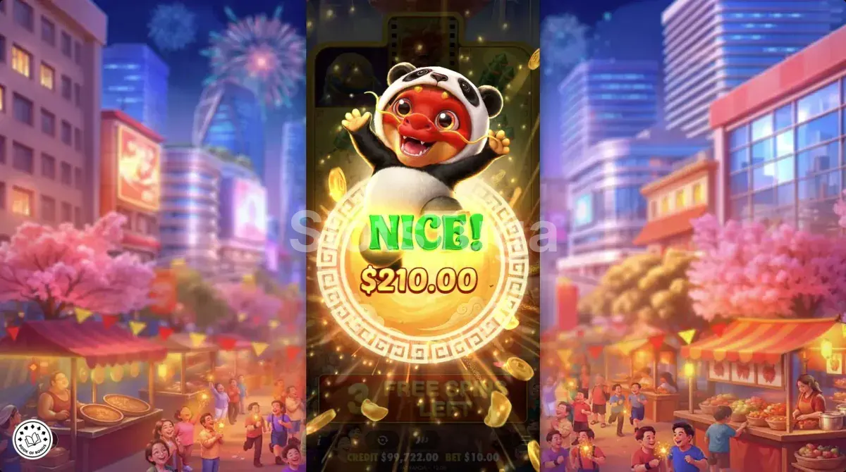 Vitória grande na slot Happy Dragon com multiplicador máximo ativado