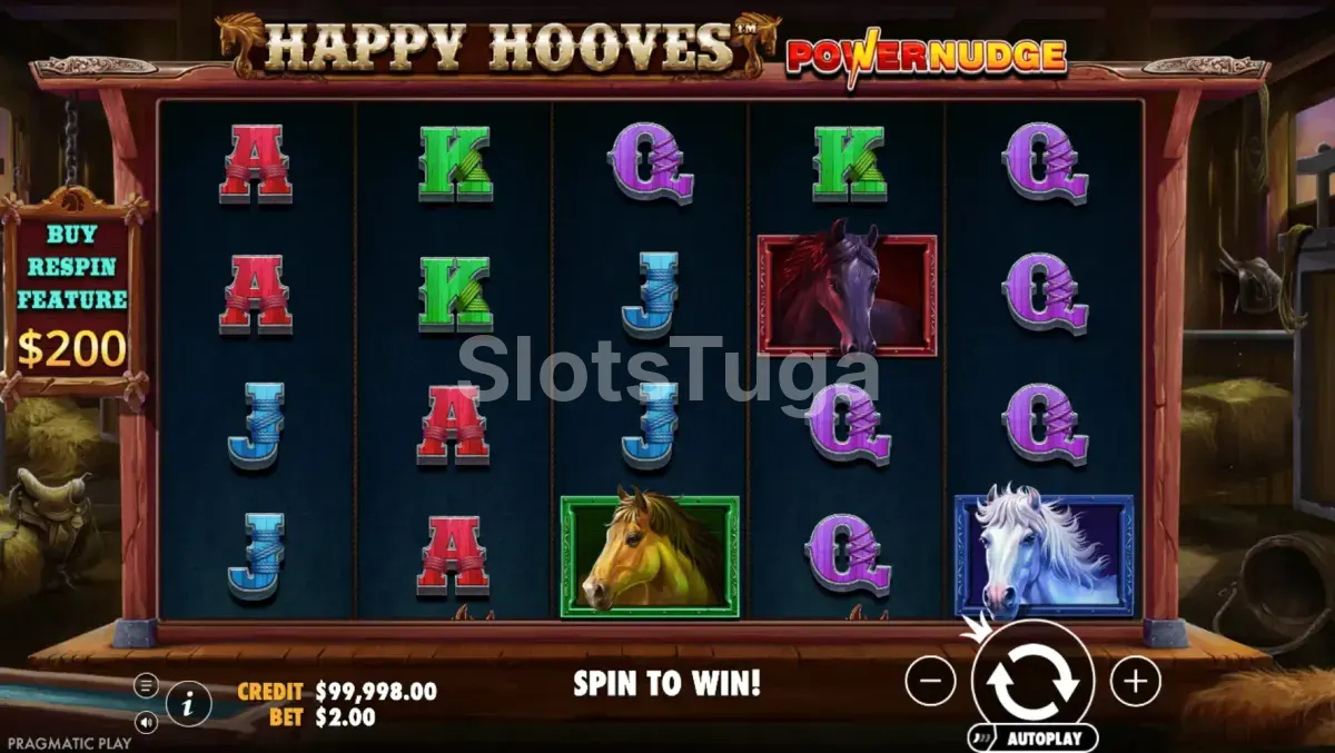 Jogo base da slot Happy Hooves da Pragmatic Play