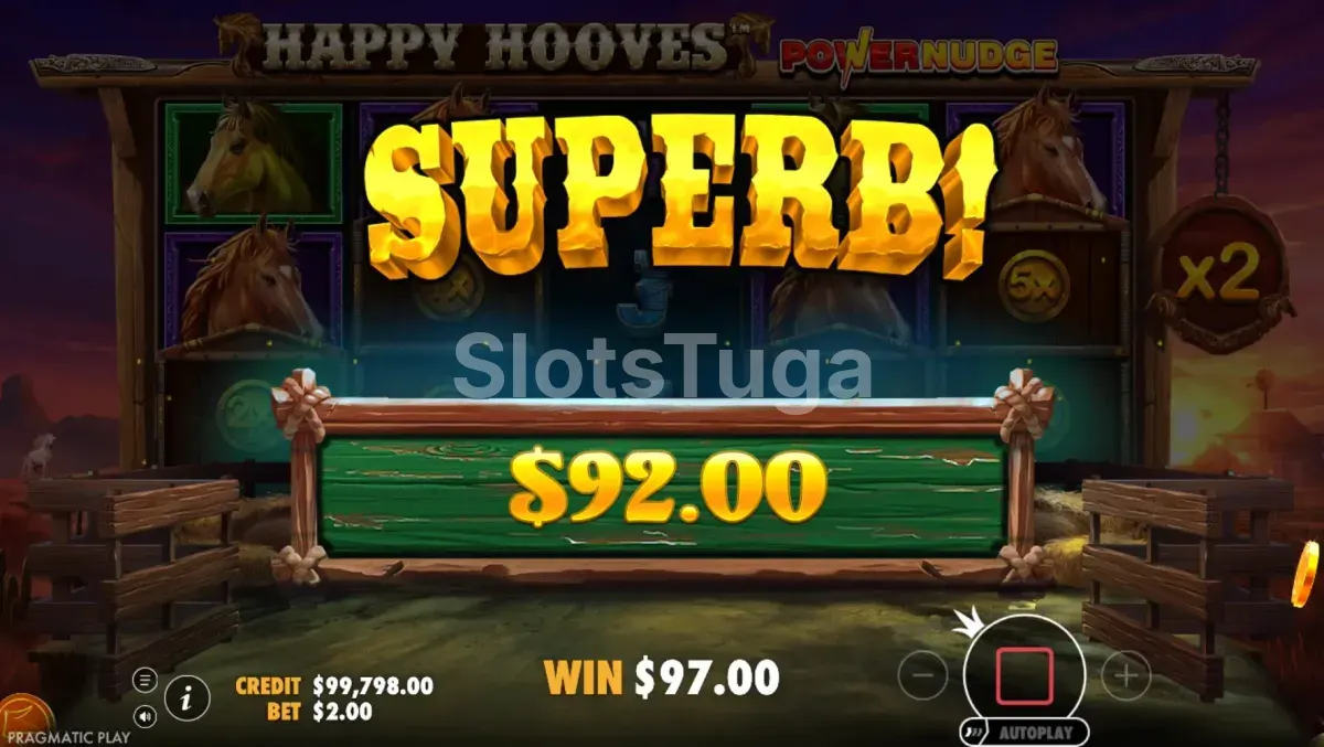 Grande vitória na slot Happy Hooves da Pragmatic Play