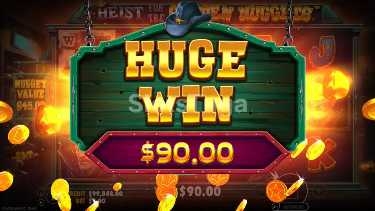 Grande vitória na Heist for the Golden Nuggets da Pragmatic Play