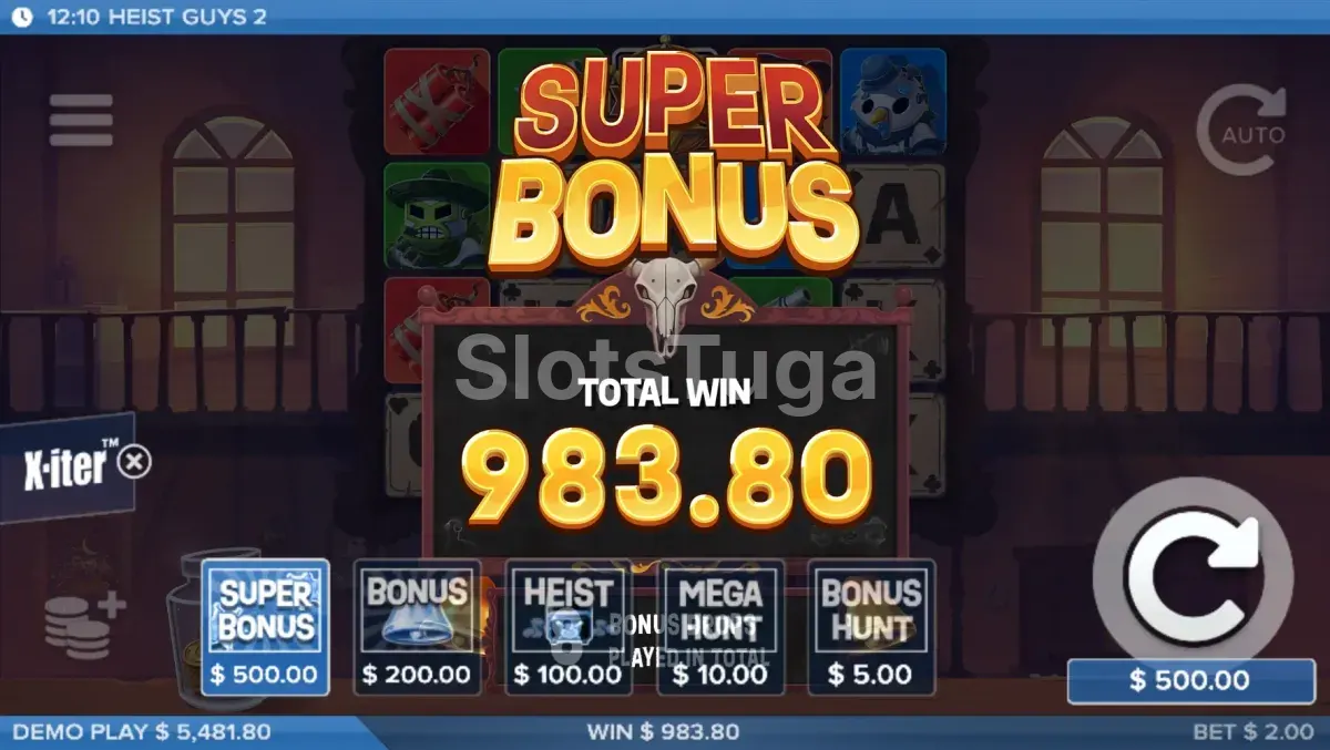 Big win no Heist Guys 2 após o Heist Game bem-sucedido