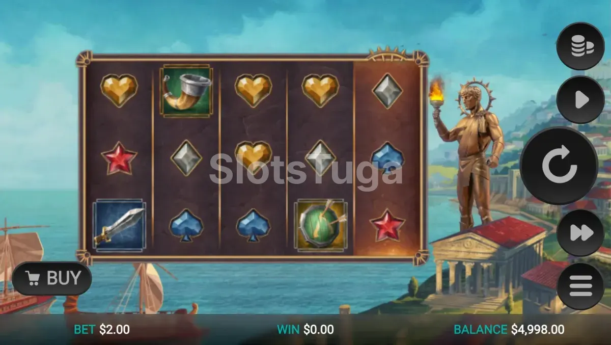 Jogo base do slot Helios' Fury da Relax Gaming