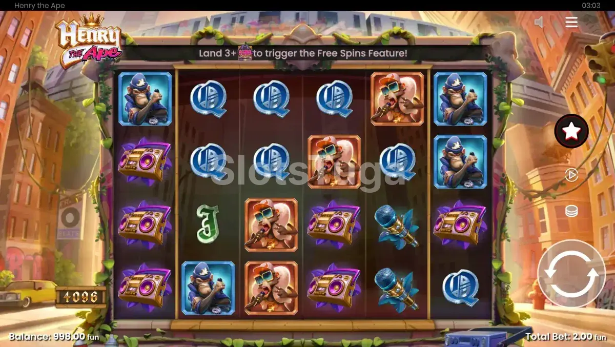 Jogo base do Henry The Ape com grid 6x4 e cenário de Nova York