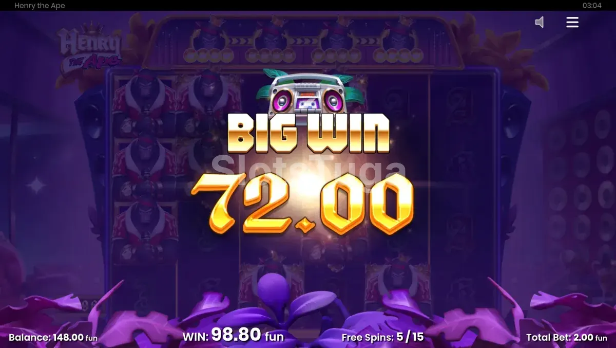 Big win no Henry The Ape com multiplicadores empilhados