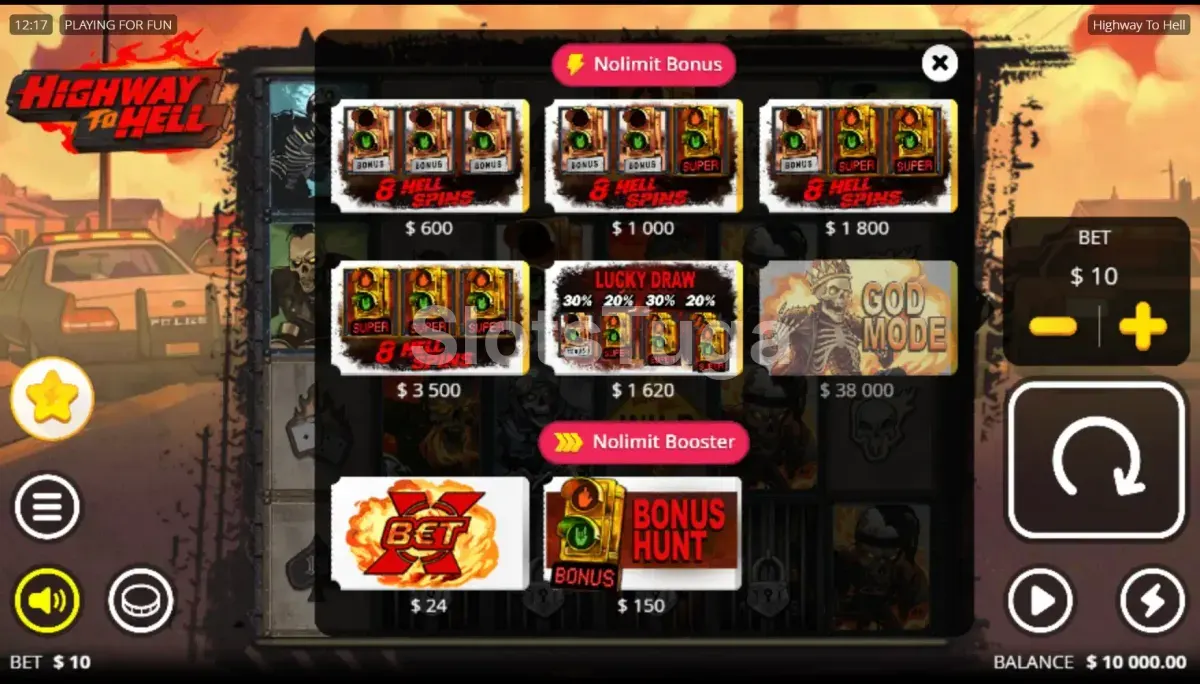 Opção de compra de bônus na Highway to Hell