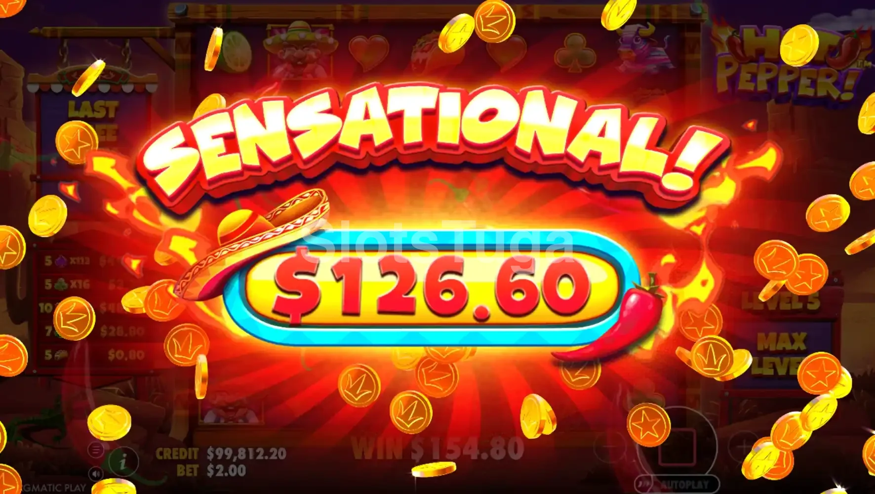 Big win na Hot Pepper com multiplicadores altos
