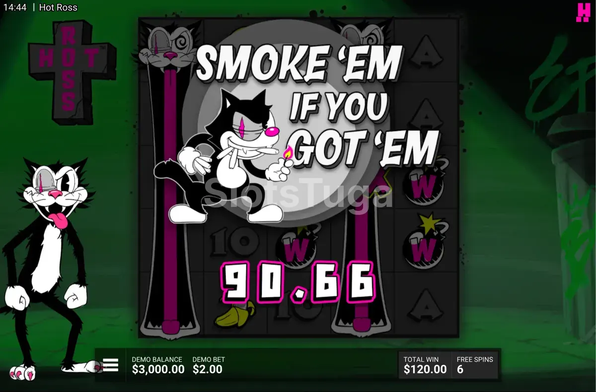 Grande vitória registrada na slot Hot Ross da Hacksaw Gaming