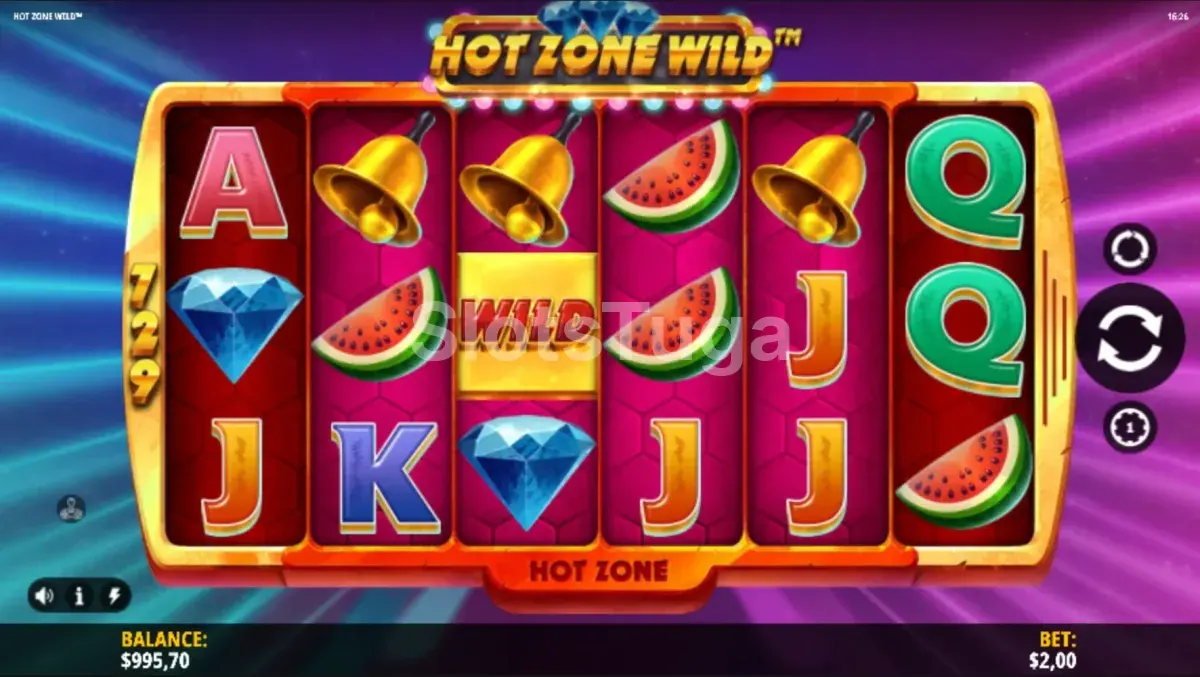 Segunda visão do jogo base da Hot Zone Wild em rodada
