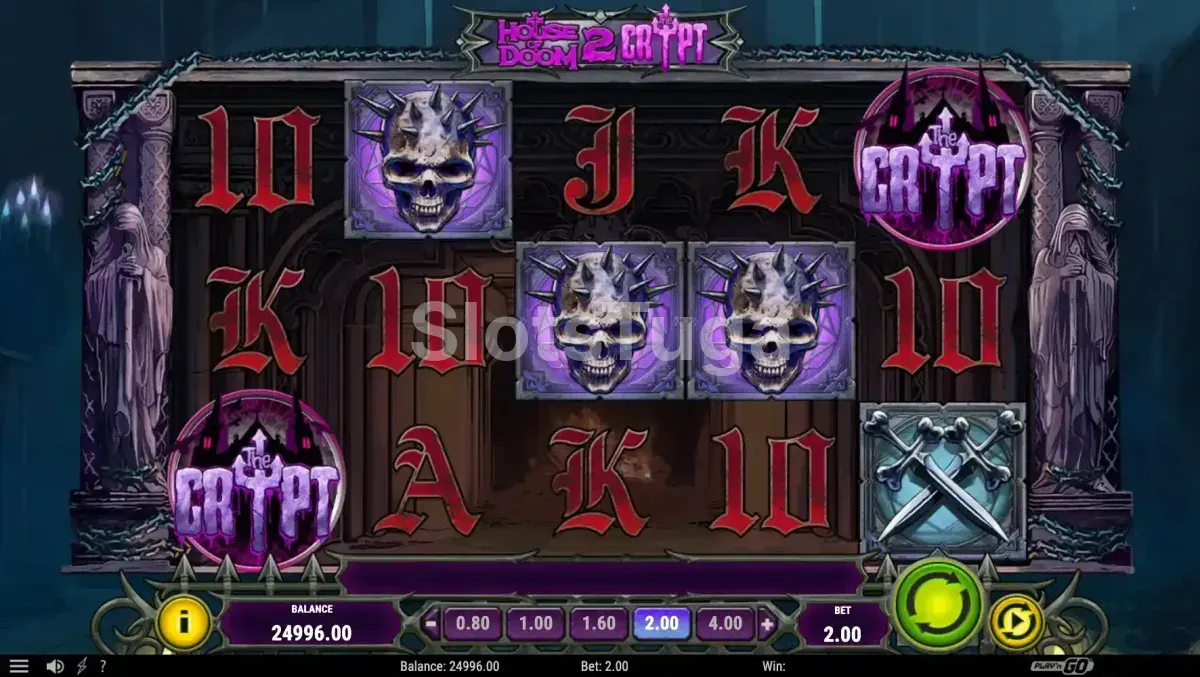 Rodada de bônus em andamento na slot House of Doom 2 The Crypt