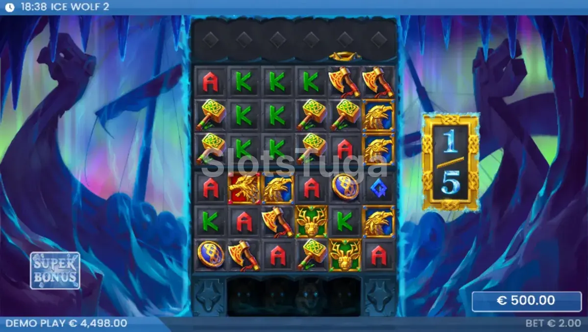 Rodadas grátis Wolf Spins ativadas no Ice Wolf 2