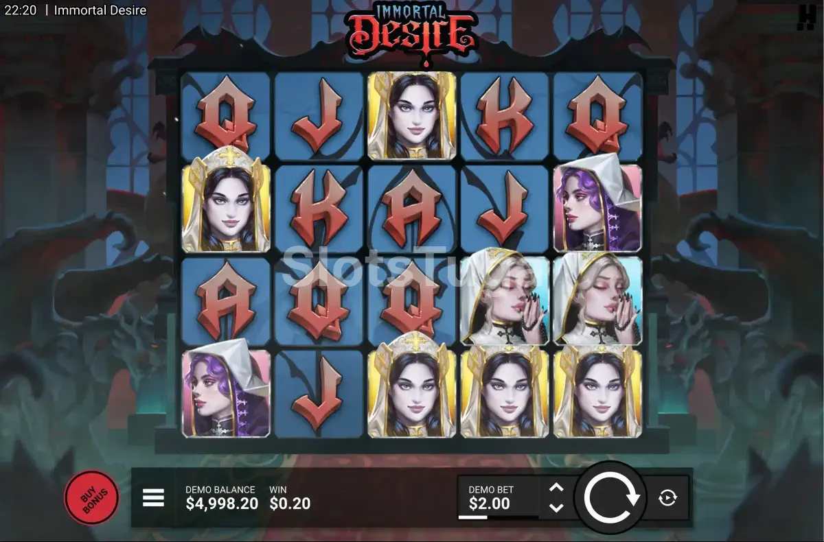 Jogo base da Immortal Desire com os rouleaux e símbolos de vampiras