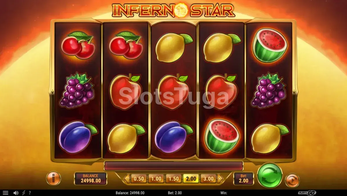 Tela principal da Inferno Star com os rouleaux em ação