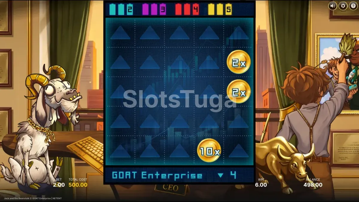 Ecrã de free spins de Jack and the Beanstalk 2 com Golden Bean Coins na grelha