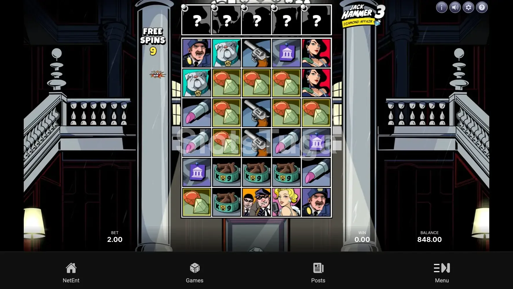 Rodada de giros grátis do Jack Hammer 3 com multiplicador ativo