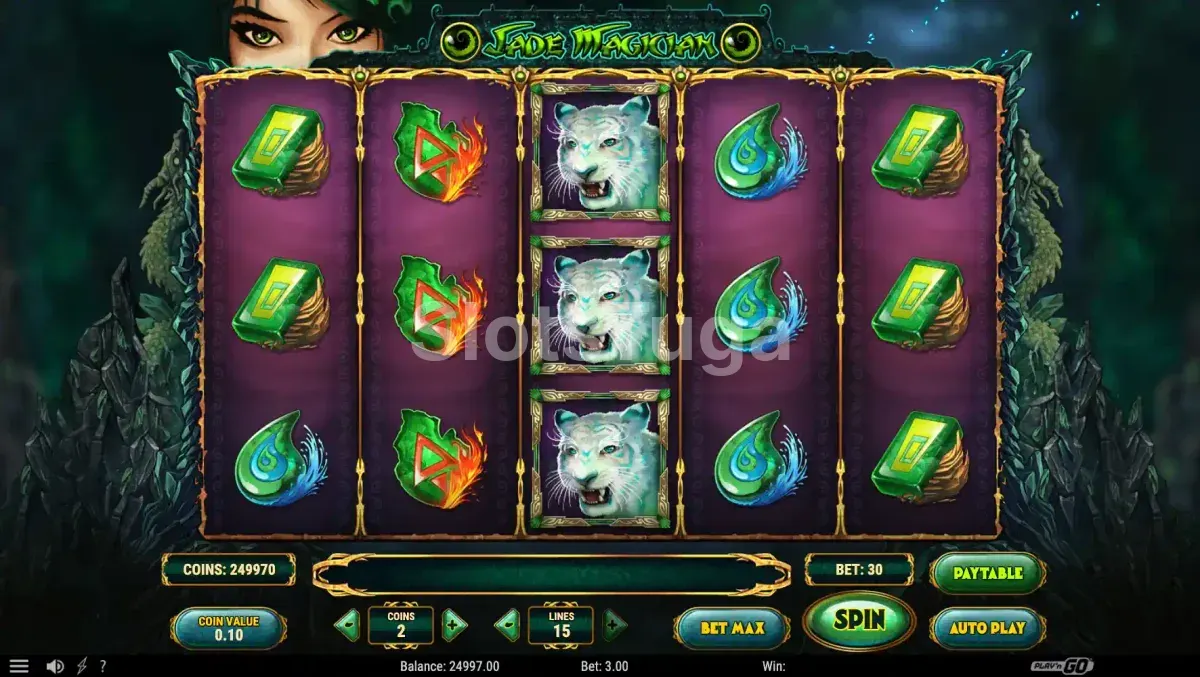 Jogo base da slot Jade Magician com tema oriental e mágico