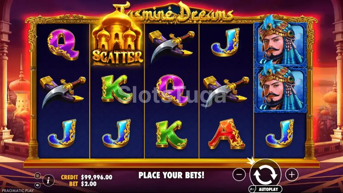 Rodada de giros grátis da Jasmine Dreams com multiplicadores ativos