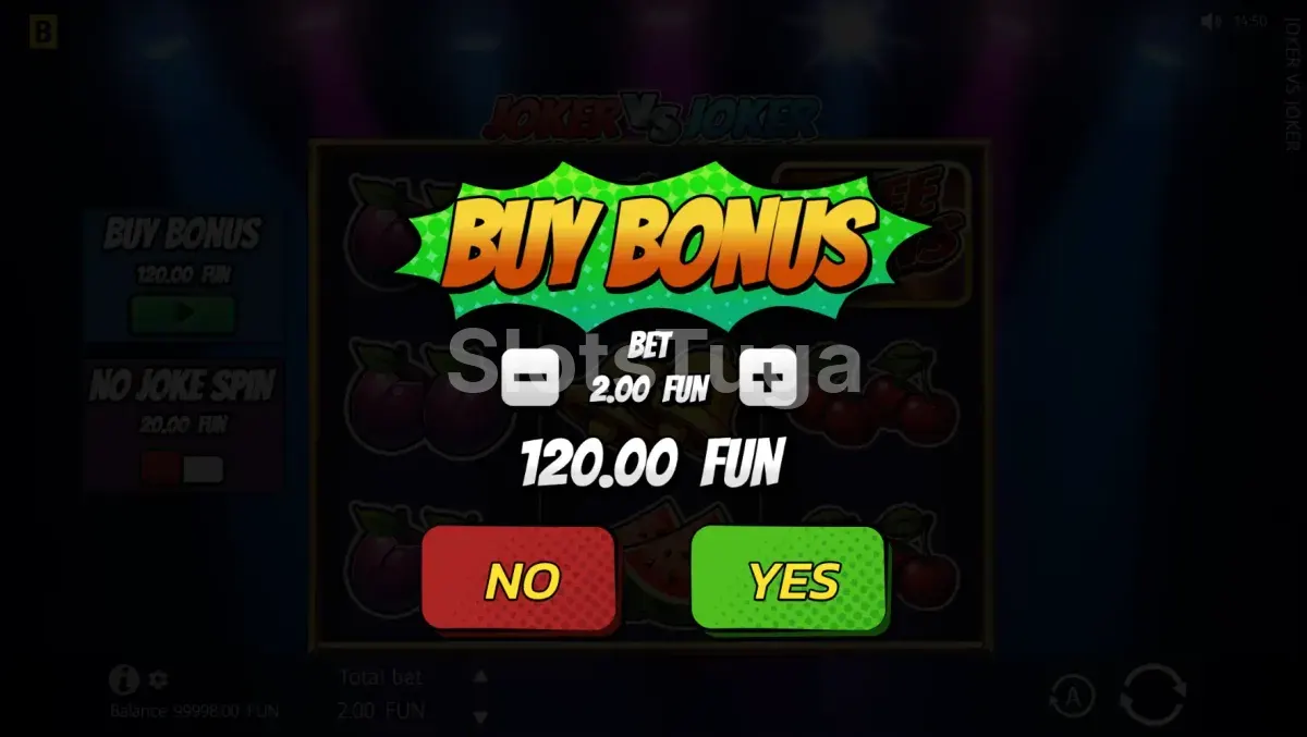 Bonus Buy disponível na Joker Vs Joker
