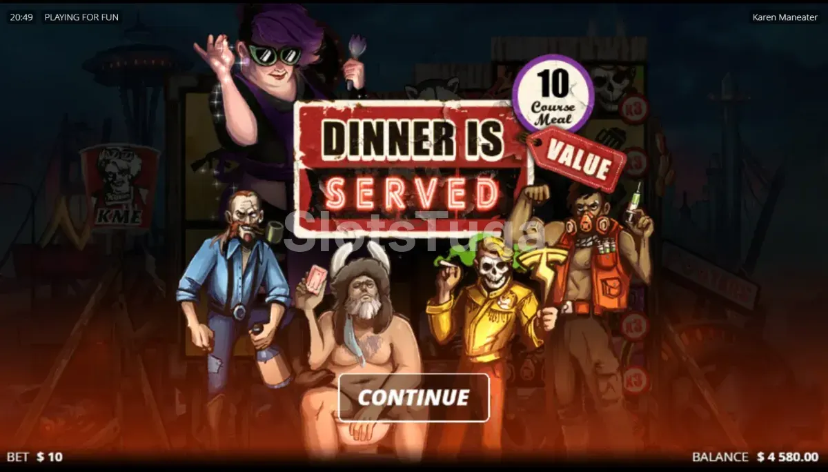 Rodadas grátis ativadas na slot Karen Maneater com multiplicadores acumulando