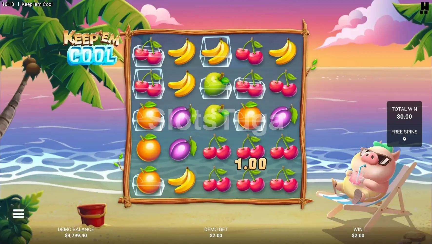 Rodadas grátis do bônus Sunset Picnic na slot Keep 'Em Cool