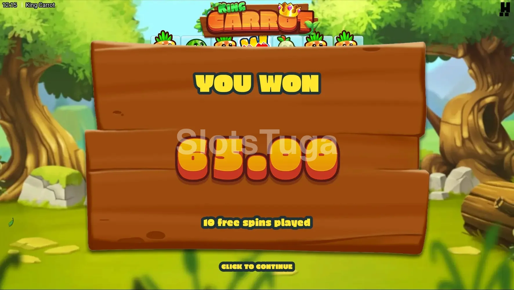 Grande vitória no King Carrot da Hacksaw Gaming