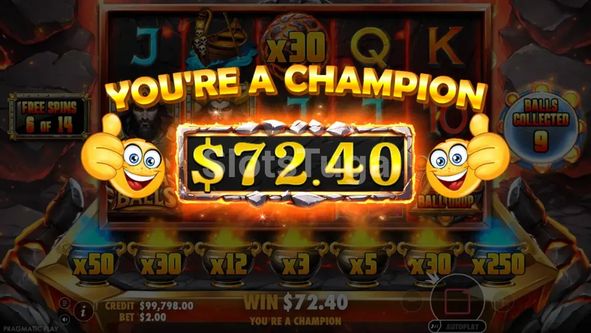 Grande vitória na slot Lava Balls da Pragmatic Play