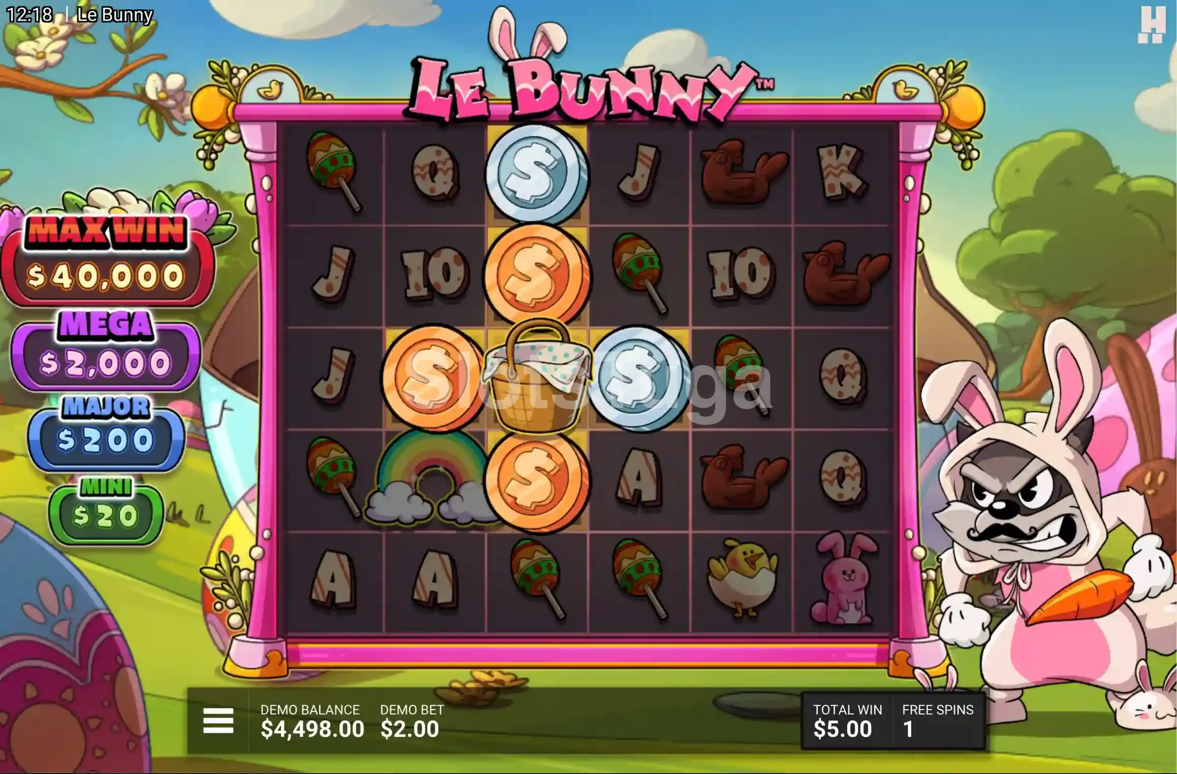 Rodadas gratuitas ativadas em Le Bunny
