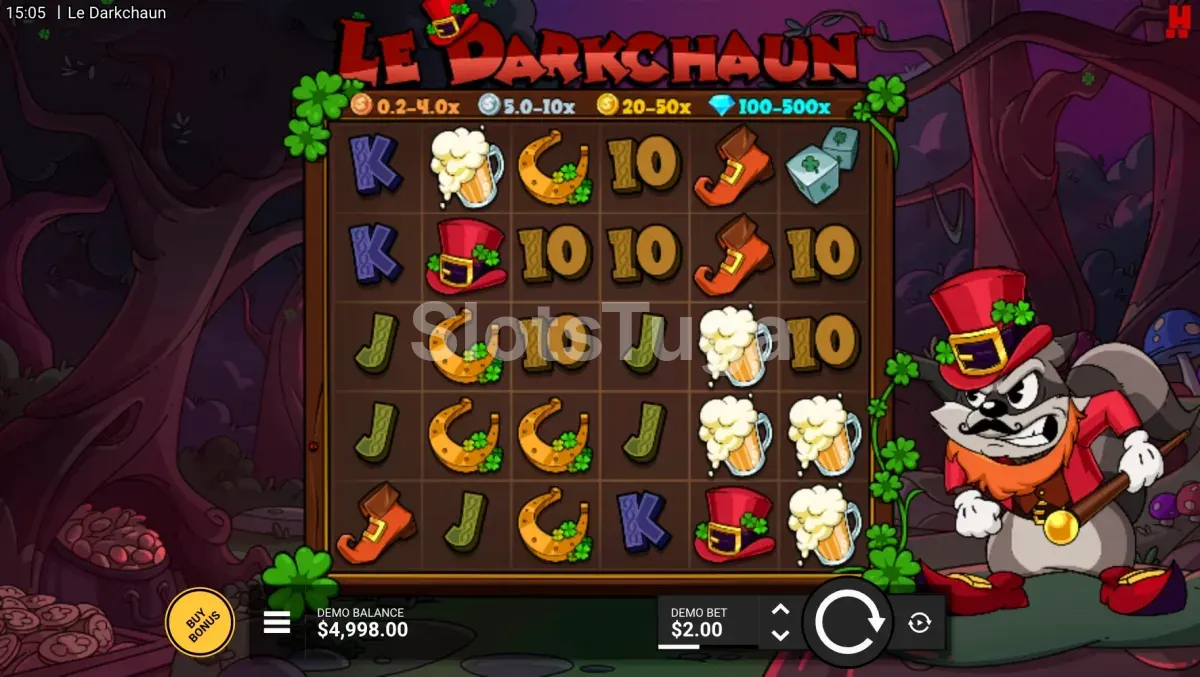 Jogo base de Le Darkchaun com a grelha de 6 rolos