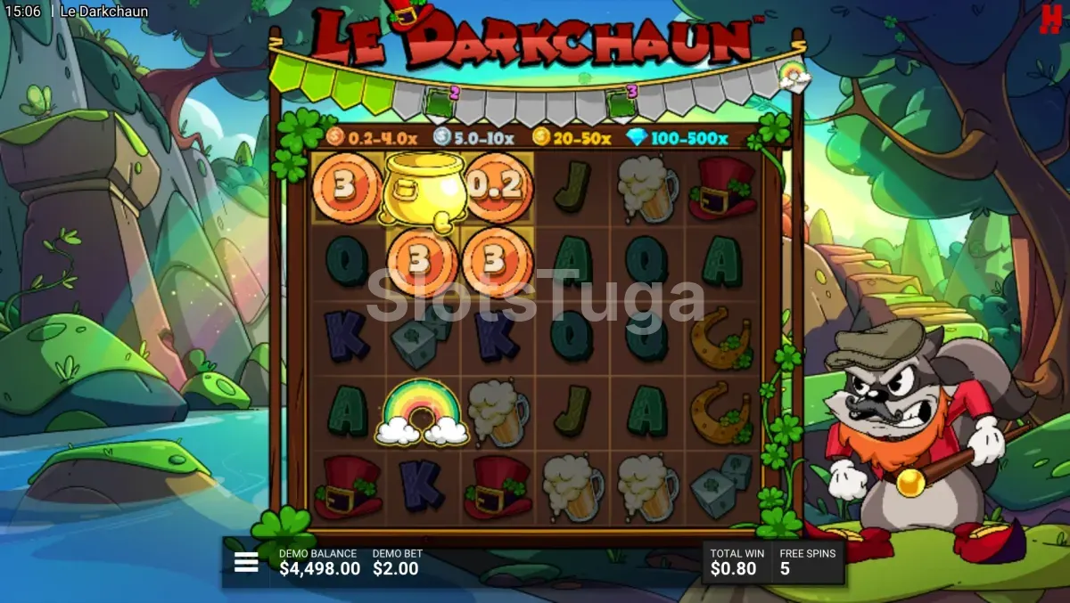 Ecrã de rodadas grátis de Le Darkchaun