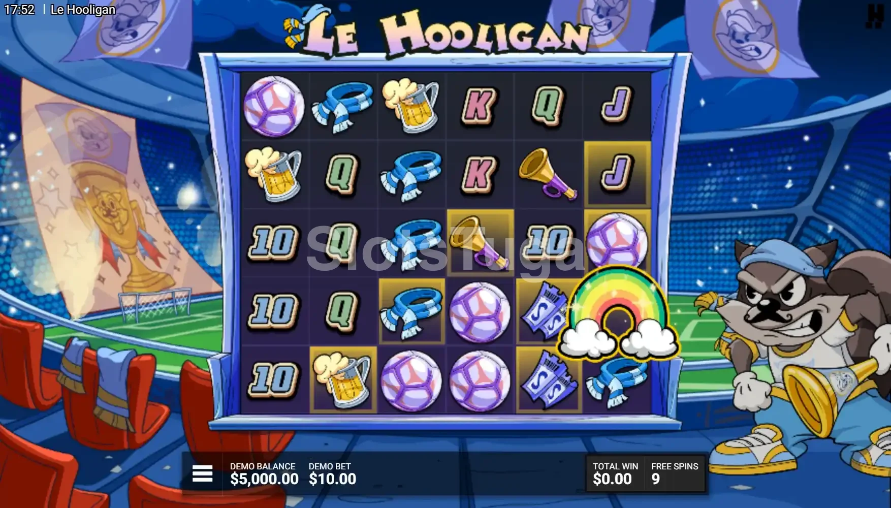 Free spins do Le Hooligan com multiplicadores ativos e rouleaux girandos