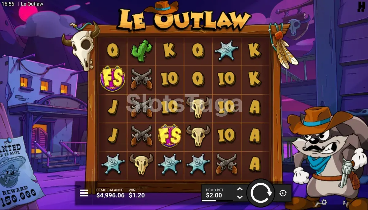 Segunda vista do jogo base de Le Outlaw a mostrar o Revolver Cylinder