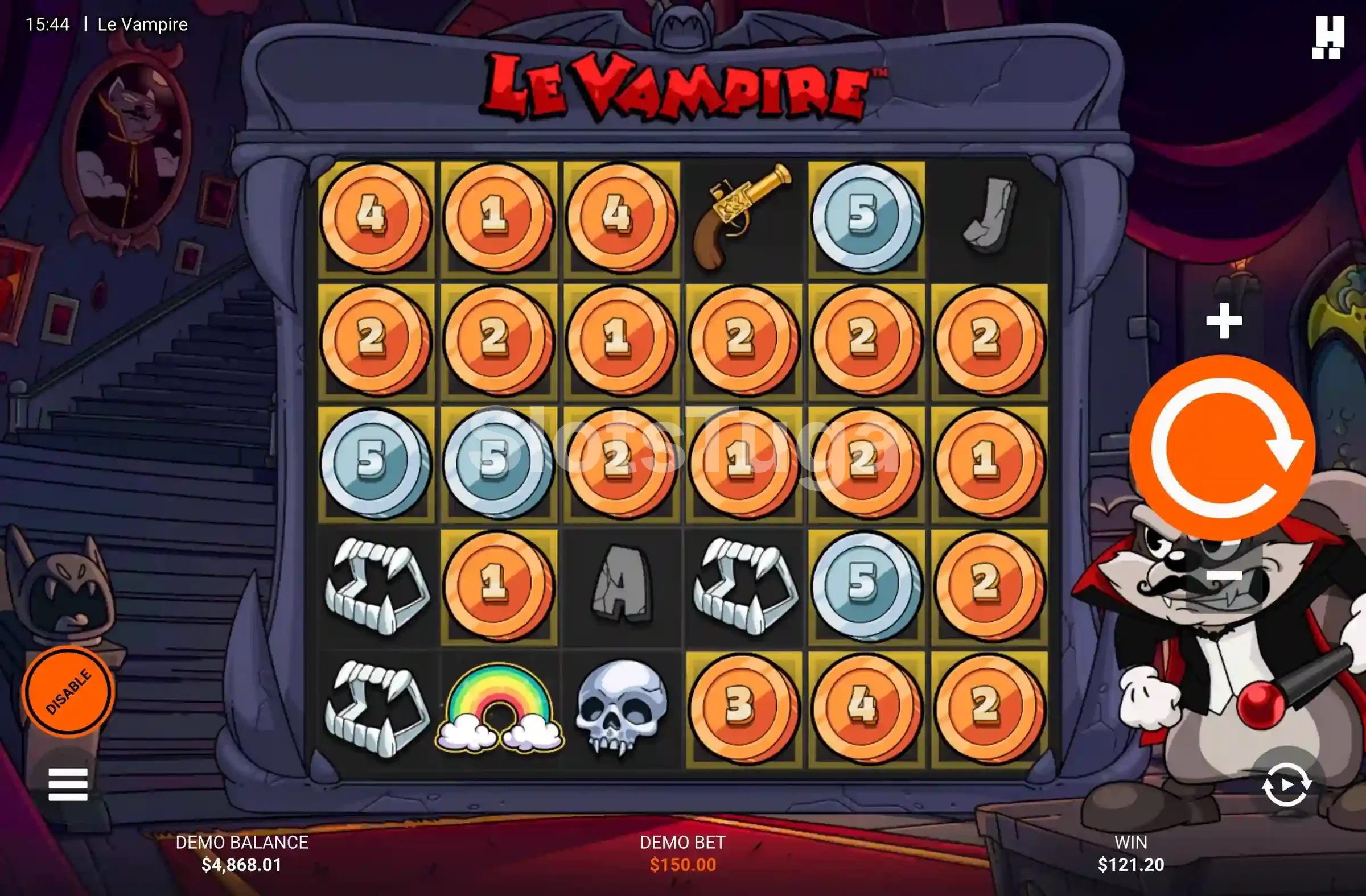 Momento de ganho elevado em Le Vampire