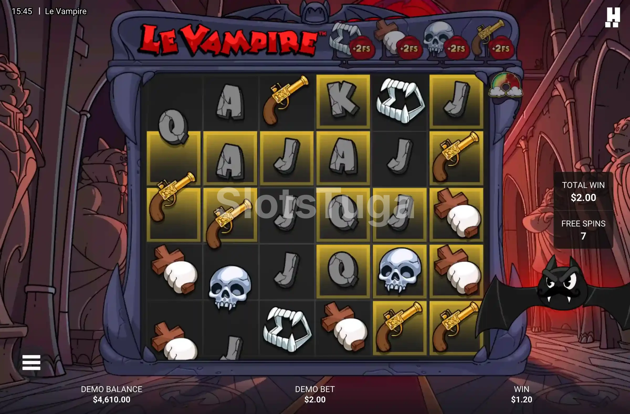 Ronda de free spins em Le Vampire com multiplicadores visíveis