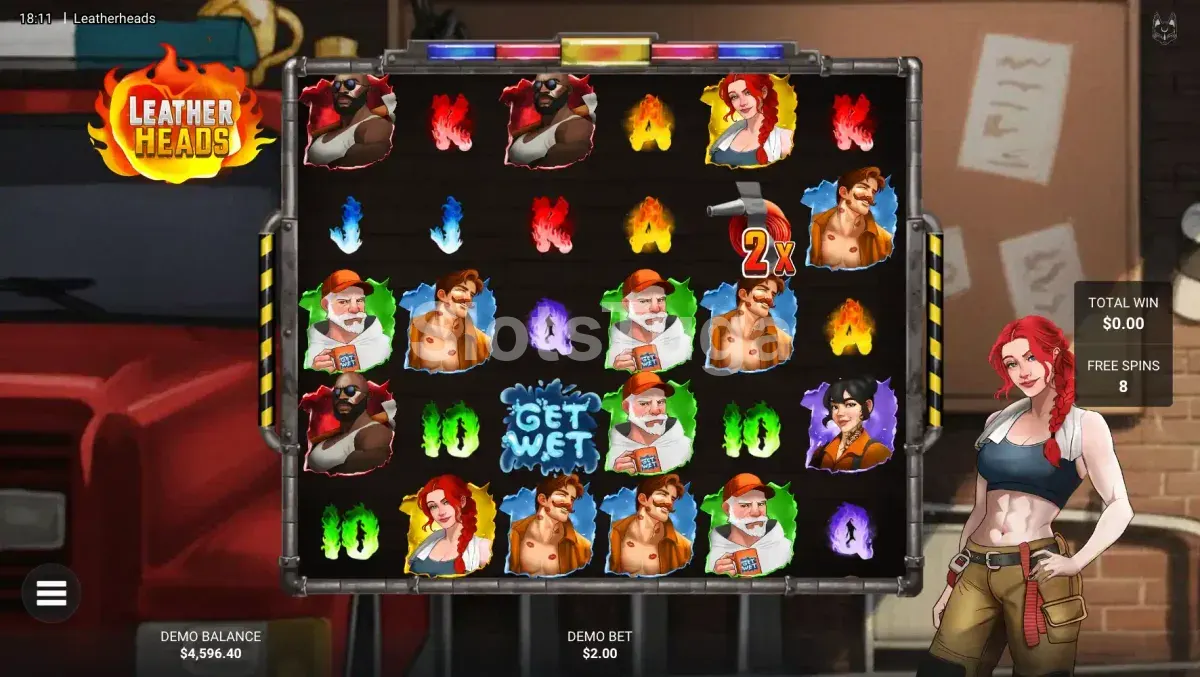 Rodadas grátis da slot Leatherheads com wilds sticky