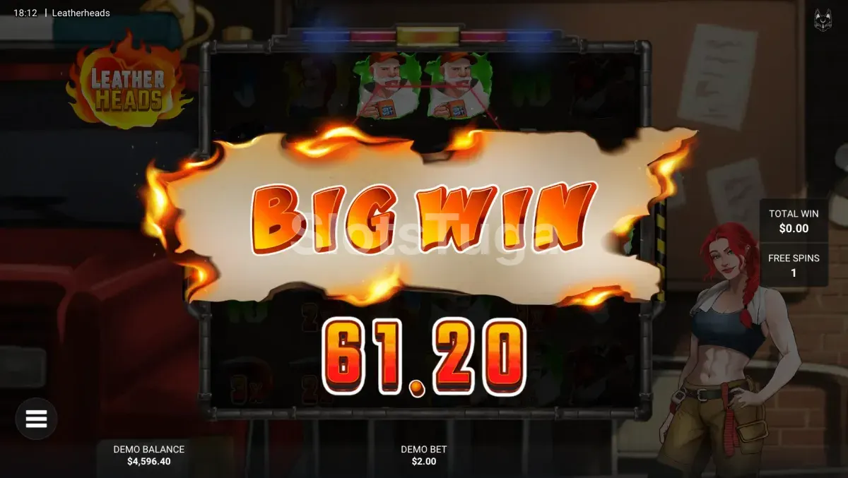 Grande vitória na slot Leatherheads da Hacksaw Gaming