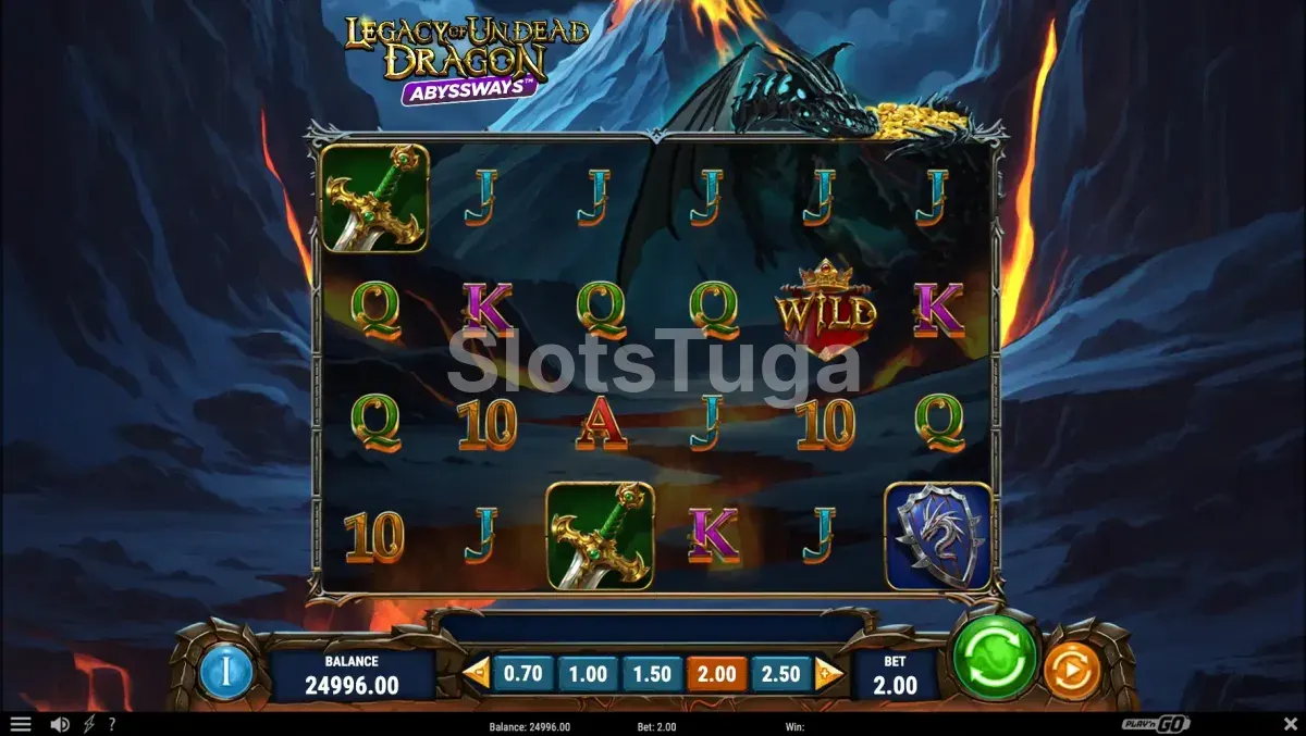 Giros grátis do Legacy of Undead Dragon Abyssways com wilds e multiplicadores ativos