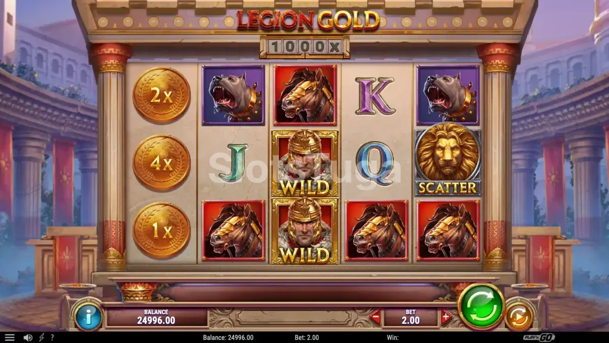 Bônus com símbolo gigante em ação no slot Legion Gold