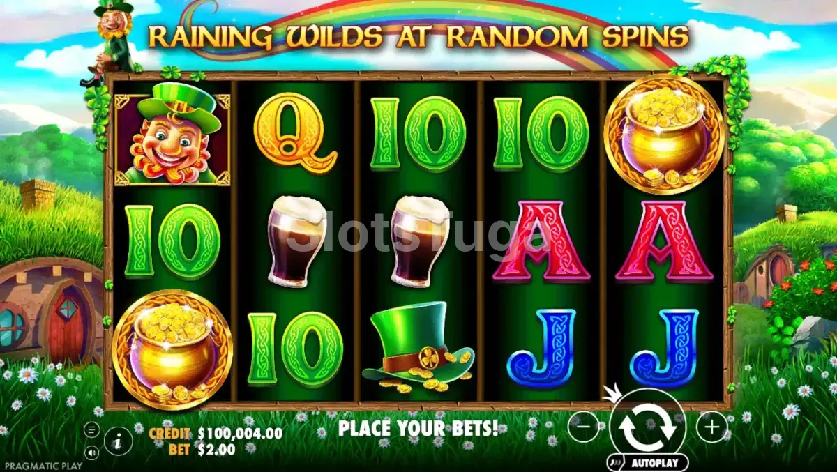 Jogo base da Leprechaun Song com duende e cenário irlandês