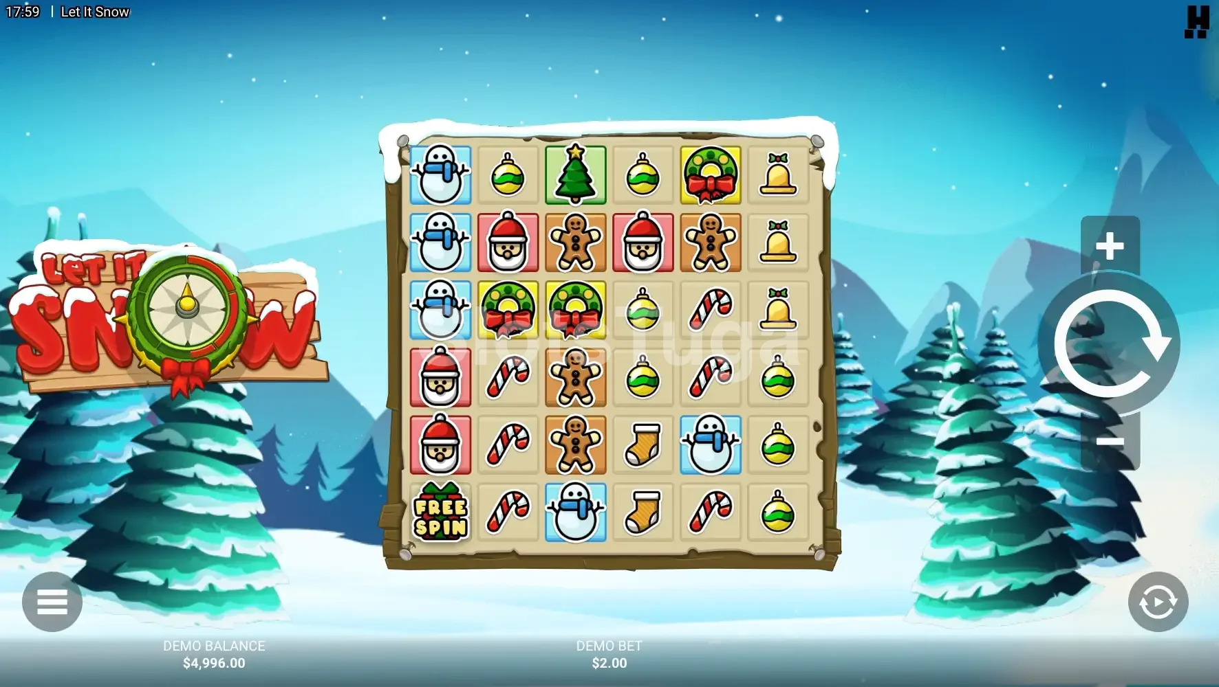 Feature de bônus da Let It Snow com a bússola ativada no jogo