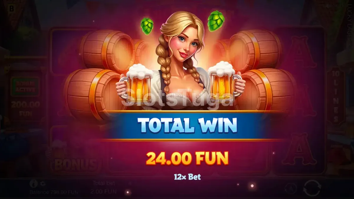 Grande vitória na Lucky Lager X9990 com multiplicador alto ativado