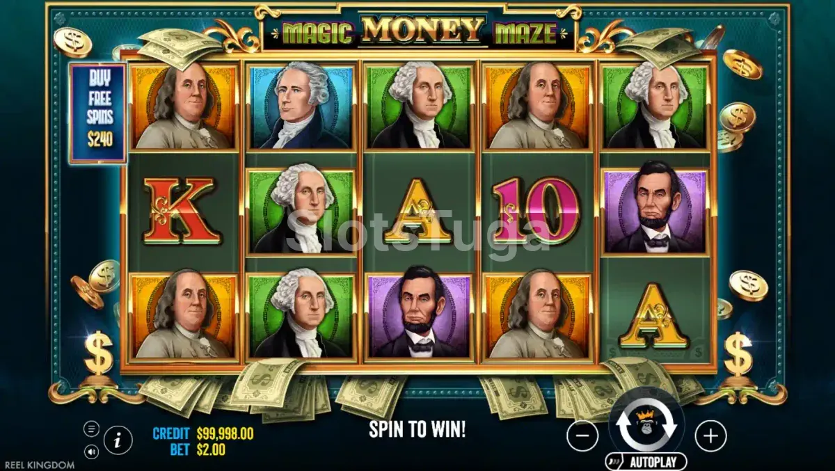 Jogo base da slot Magic Money Maze