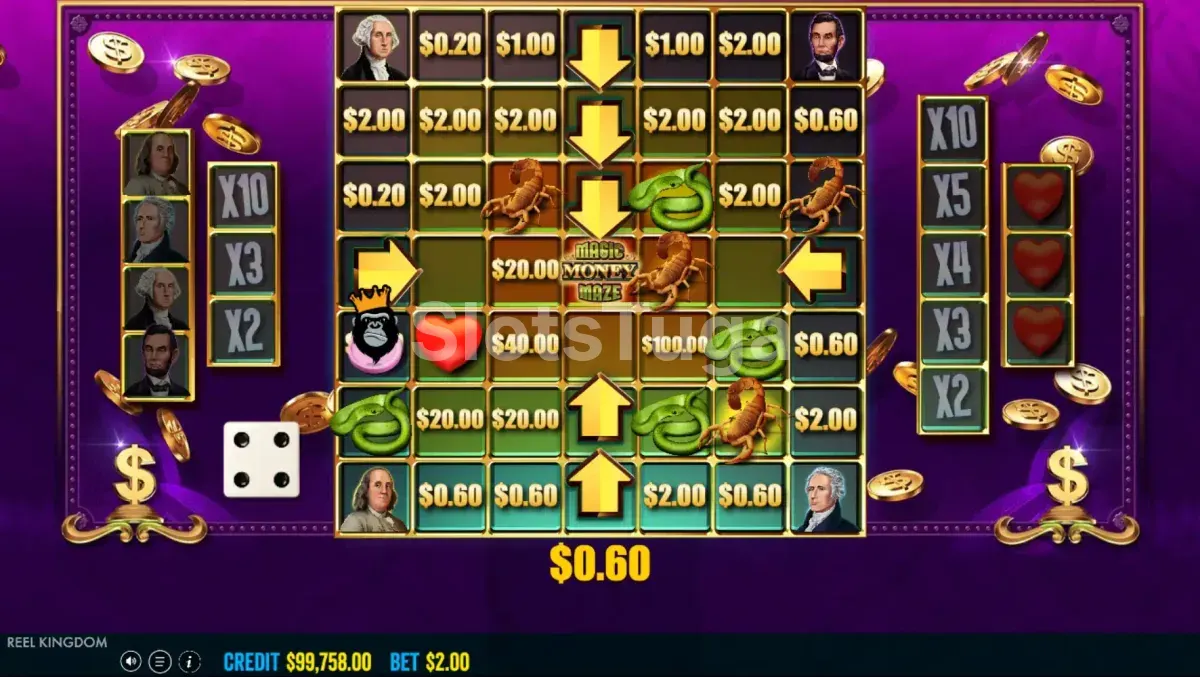 Rodada de giros grátis na Magic Money Maze
