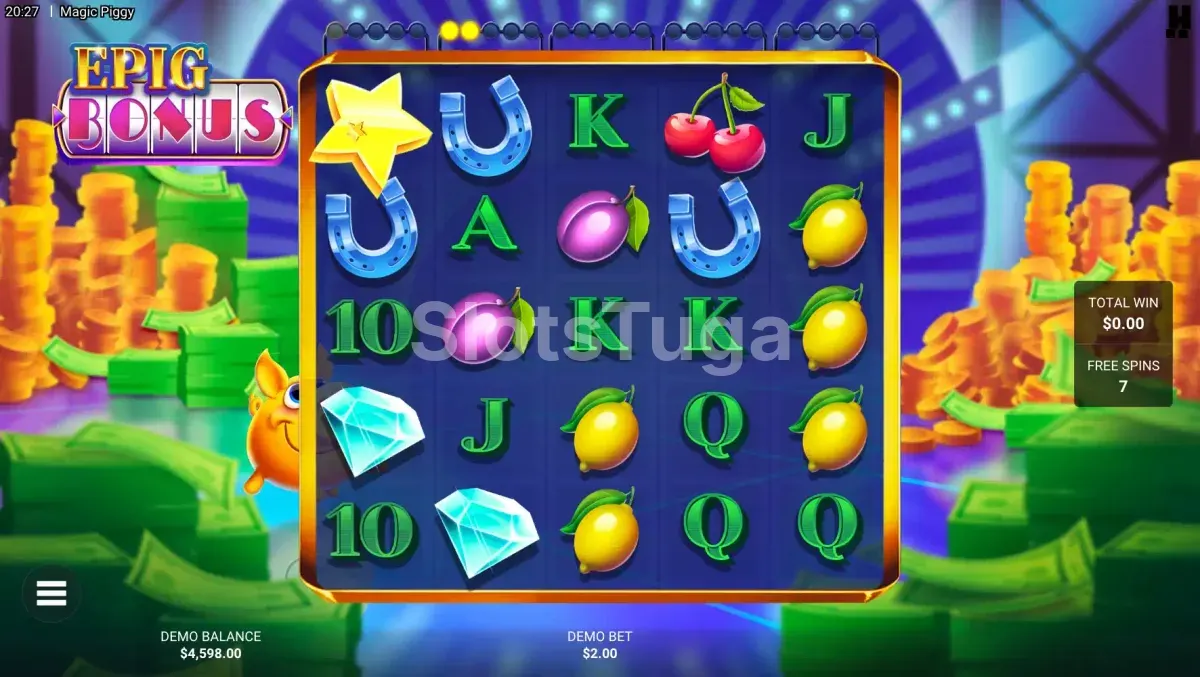 Rodadas grátis do Pig Bonus no slot Magic Piggy