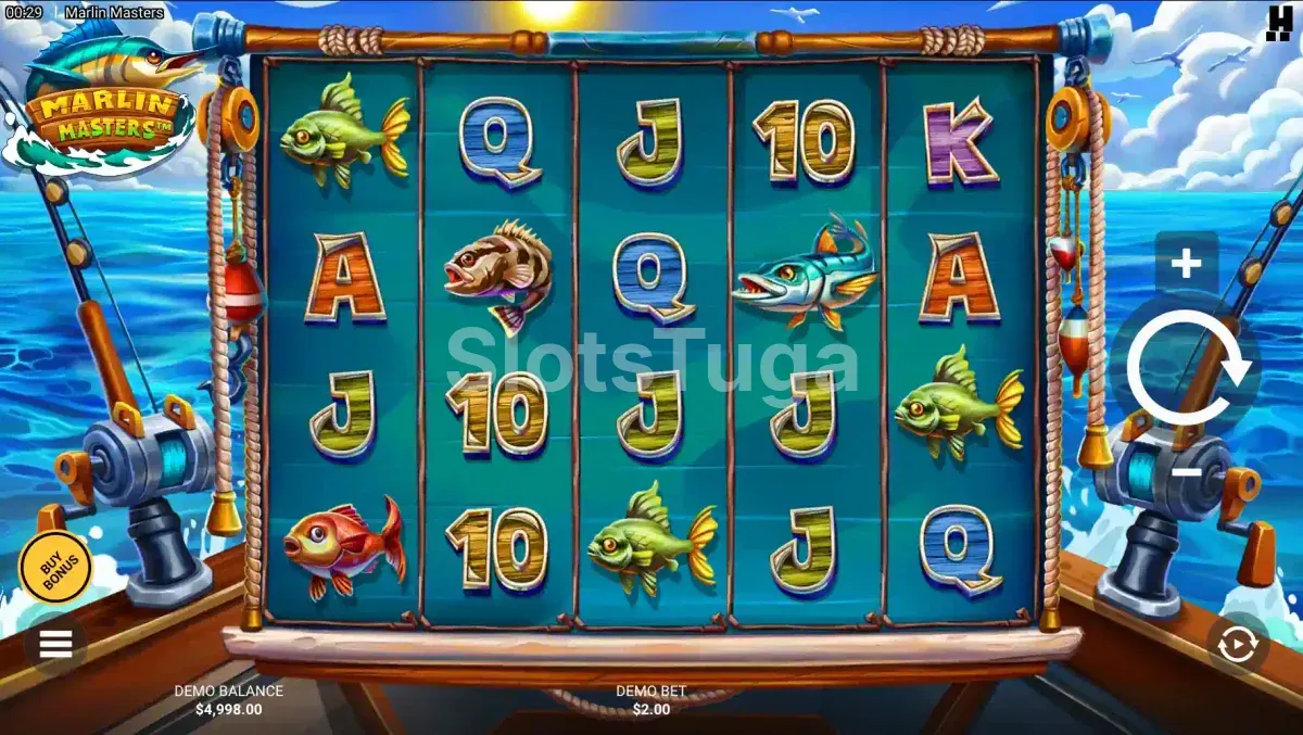 Jogo base da slot Marlin Masters