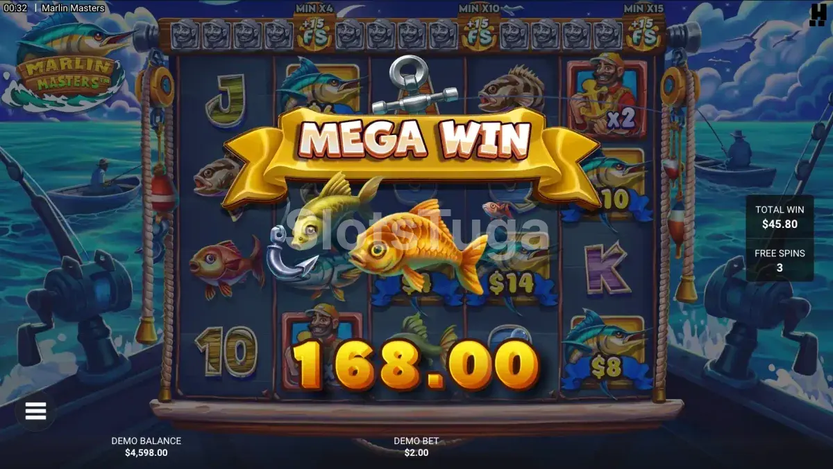 Grande vitória na slot Marlin Masters da Hacksaw Gaming