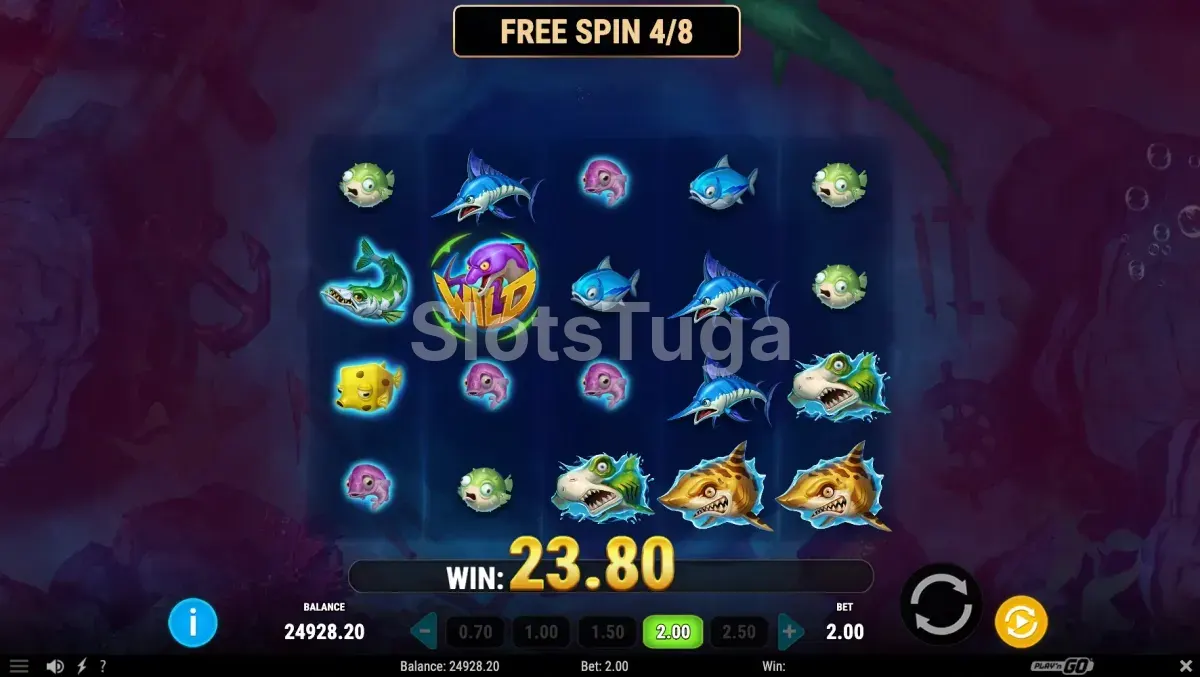Modo de rodadas grátis da slot Mega Don Triple Threat em ação