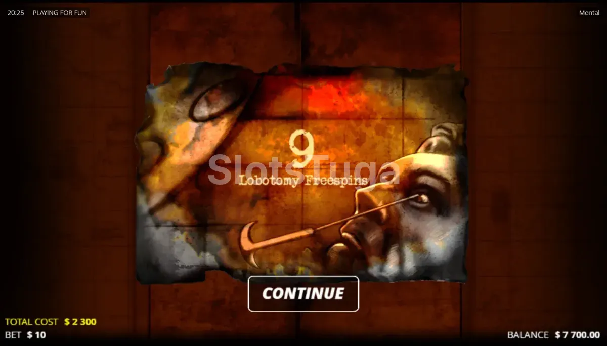 Rodada de giros grátis da slot Mental com multiplicadores ativos