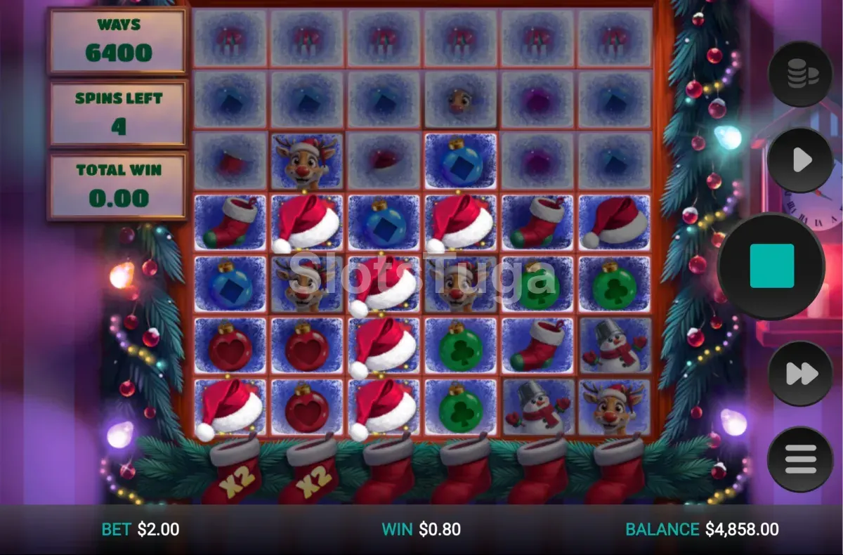 Ronda de giros grátis de Merry Multipliers Dream Drop com multiplicadores activos