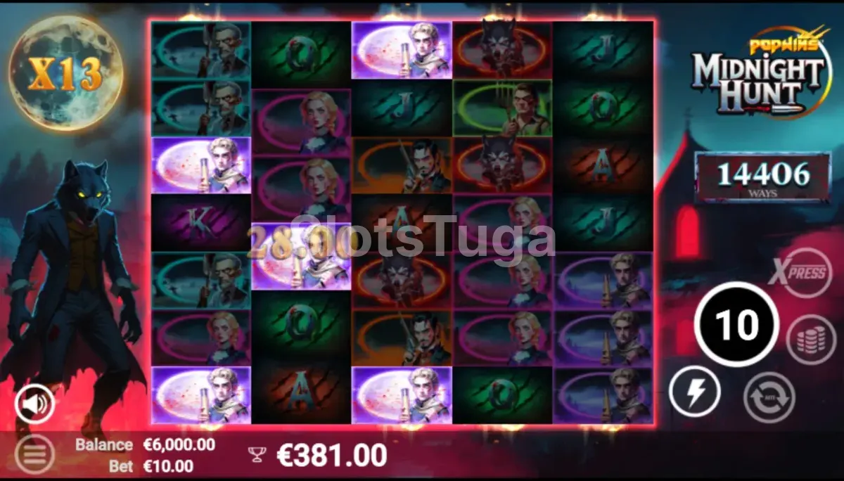 Free Spins ativados na Midnight Hunt com multiplicadores em ação