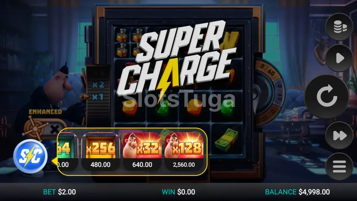 Menu de bonus buy Supercharge do Midnight Marauder ClusterBreaker